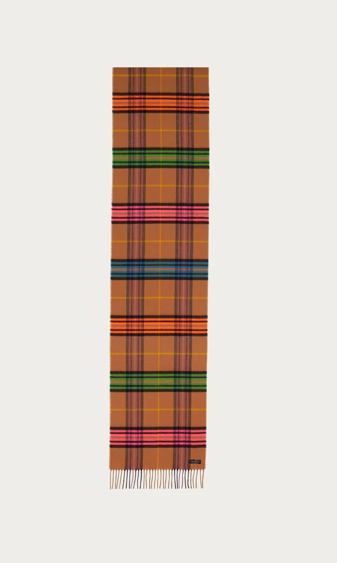 Cashmink Plaid Scarf - Camel