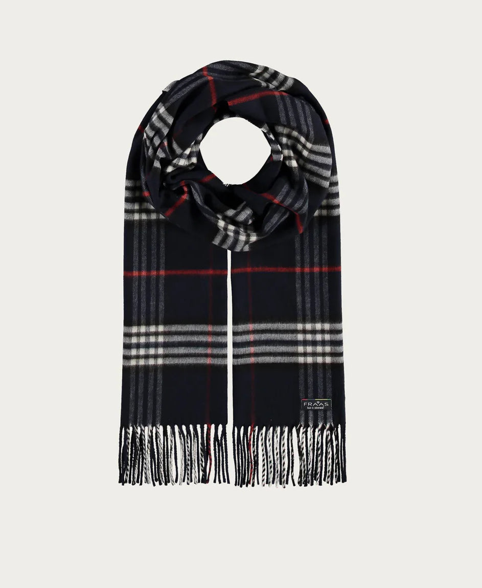 Cashmink Plaid Scarf - Navy