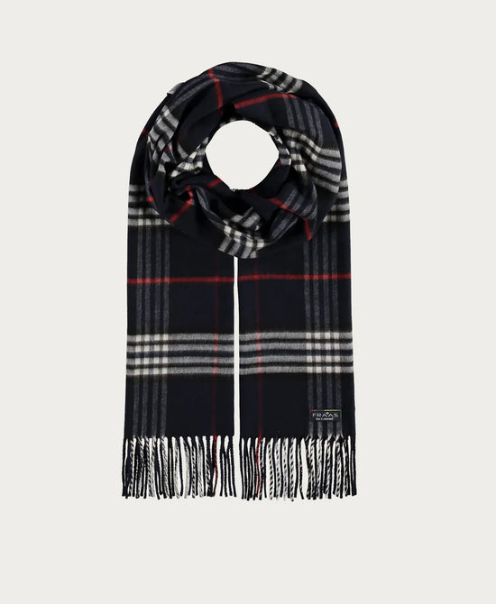 Cashmink Plaid Scarf - Navy