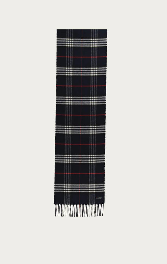 Cashmink Plaid Scarf - Navy