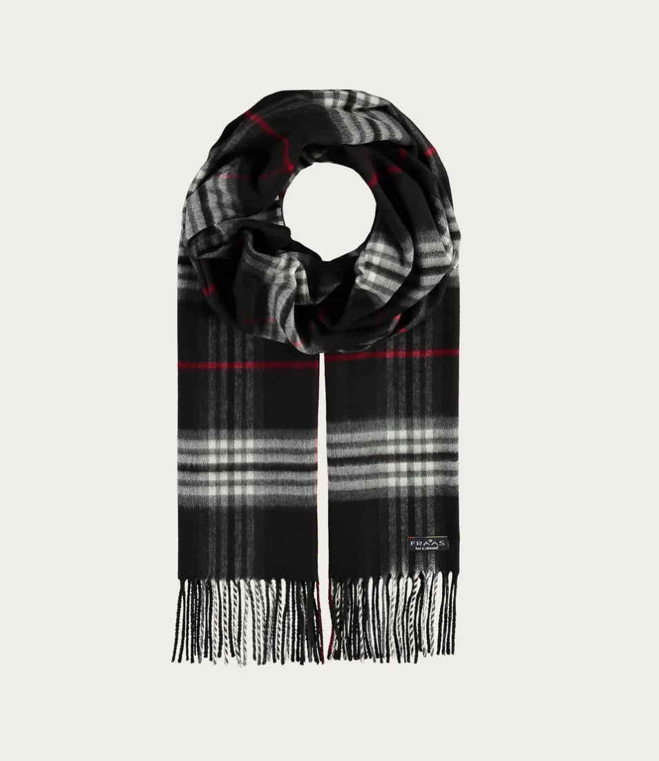 Cashmink Plaid Scarf - Black