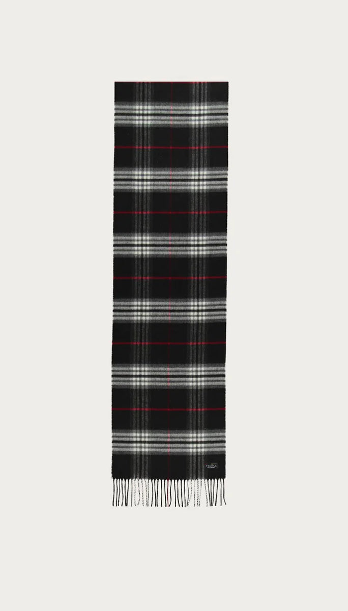 Cashmink Plaid Scarf - Black