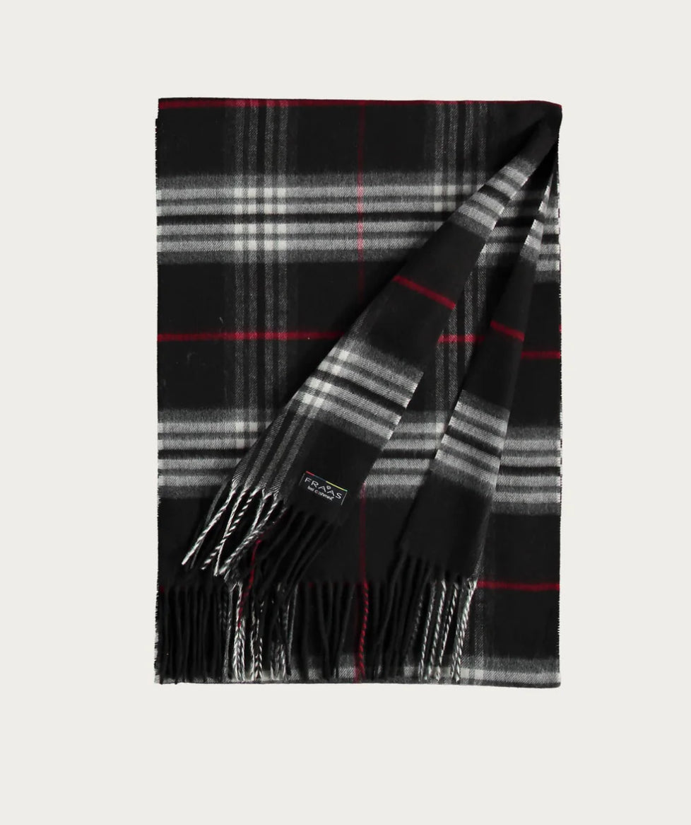Cashmink Plaid Scarf - Black