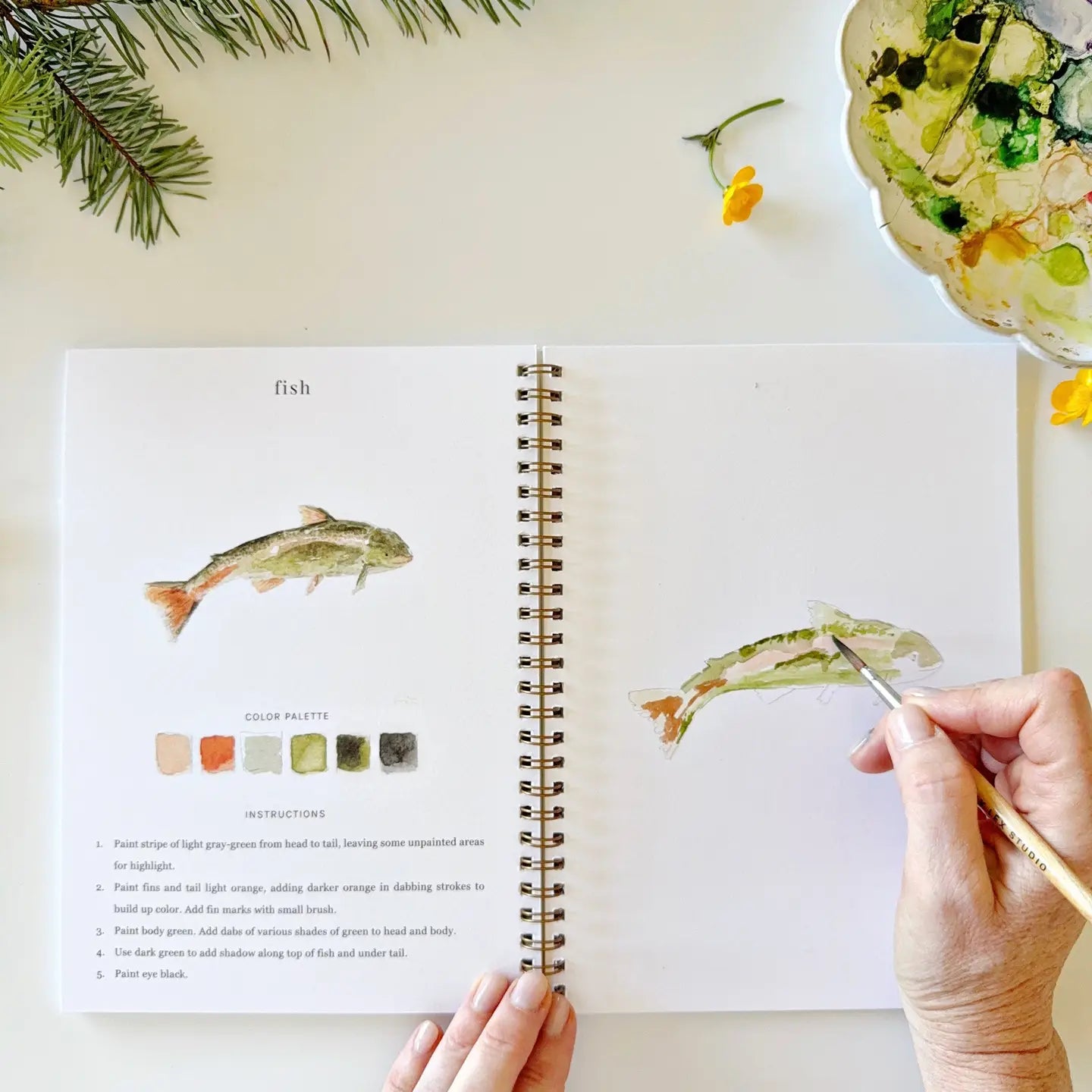 Camping Watercolor Workbook