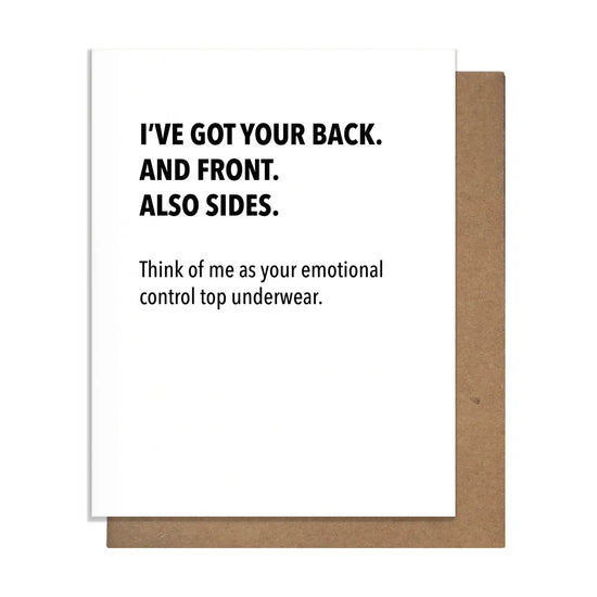 Emotional Support Undies Sympathy Greeting Card