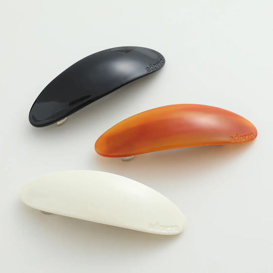 Charlotte Classic Curved French Barrette - Orange