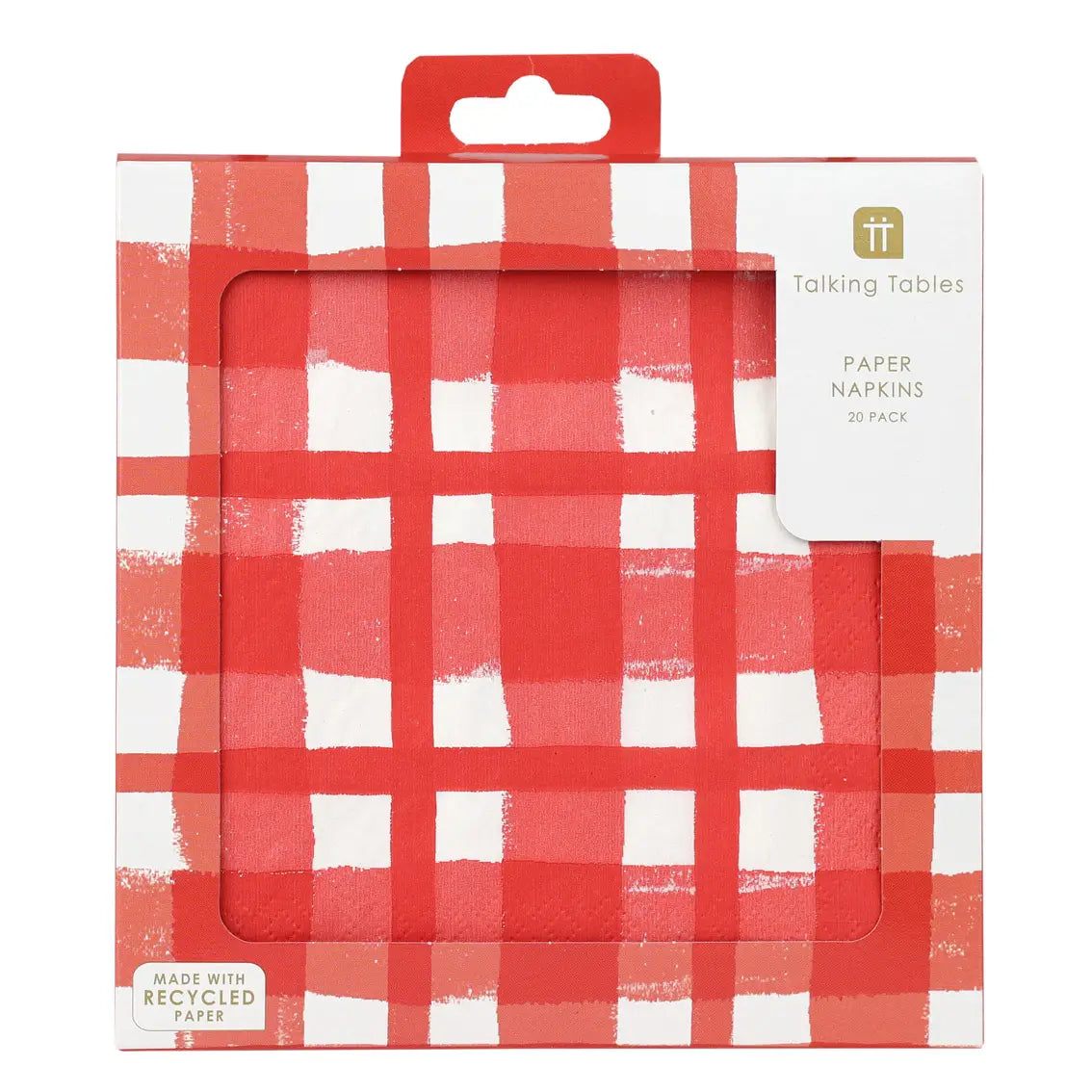 Red & White Checked Paper Napkins