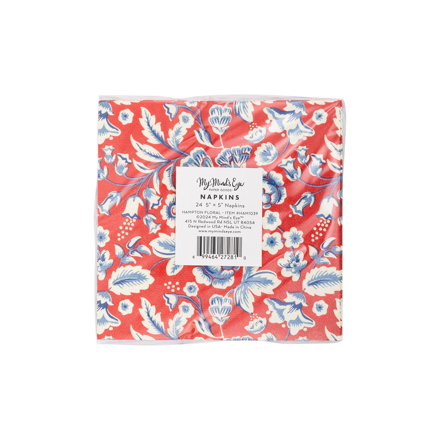 Hamptons Floral Paper Cocktail Napkins