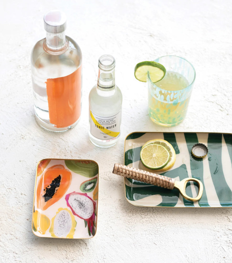 Enameled Metal Tray - Fruit Design