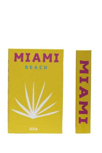 Canvas Book Storage Box - Miami Beach