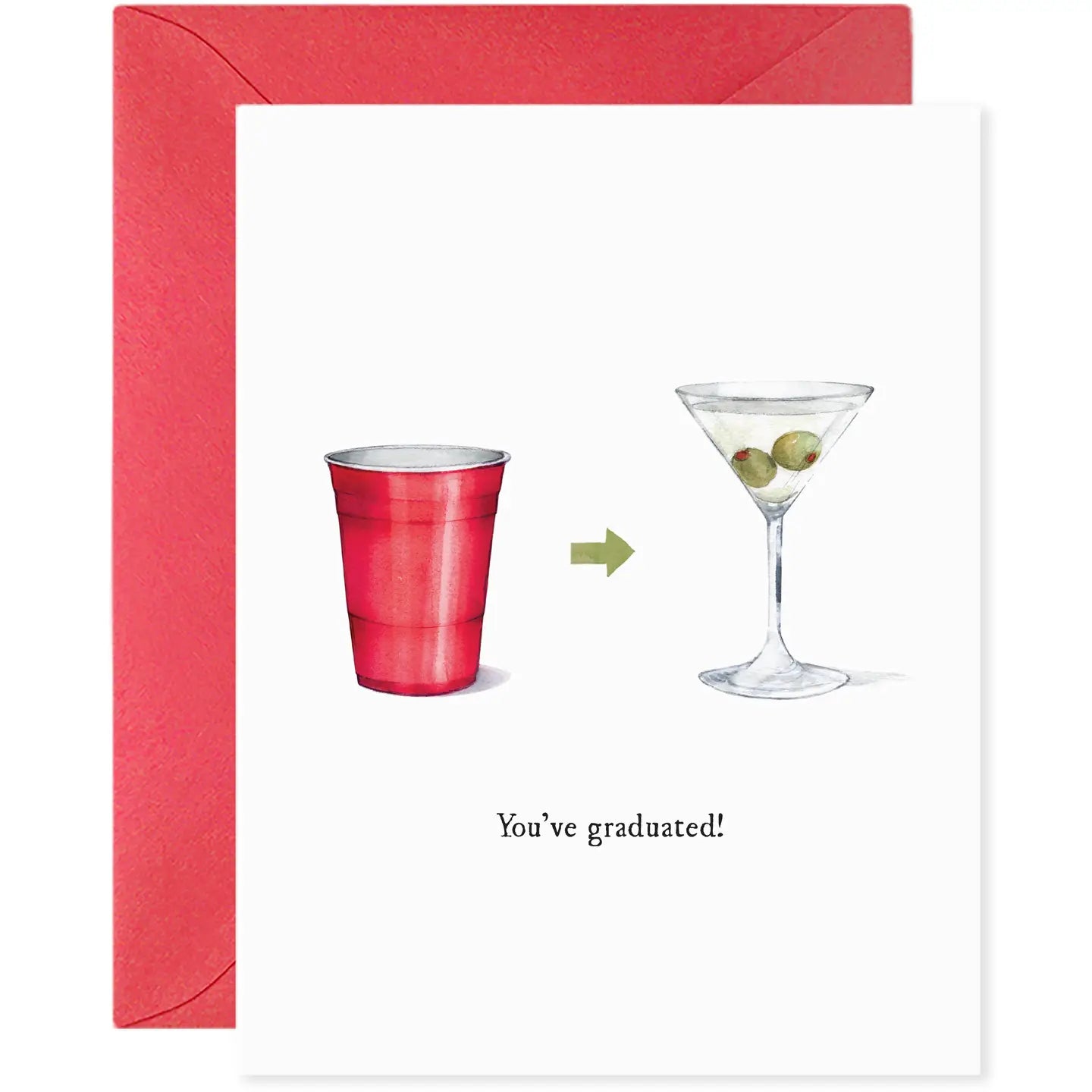 You’ve Graduated Martini Greeting Card