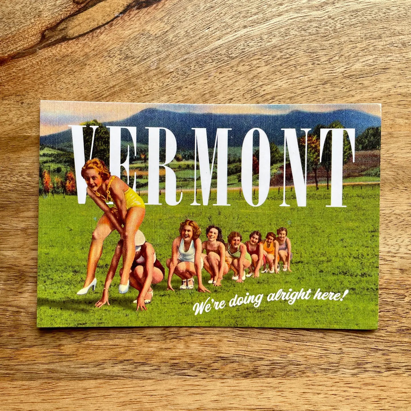 Vermont: We’re Doing Alright Here Funny Postcard
