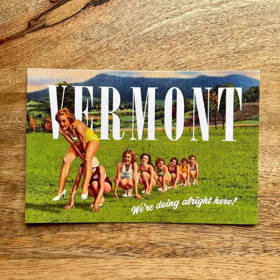 Vermont: We’re Doing Alright Here Funny Postcard
