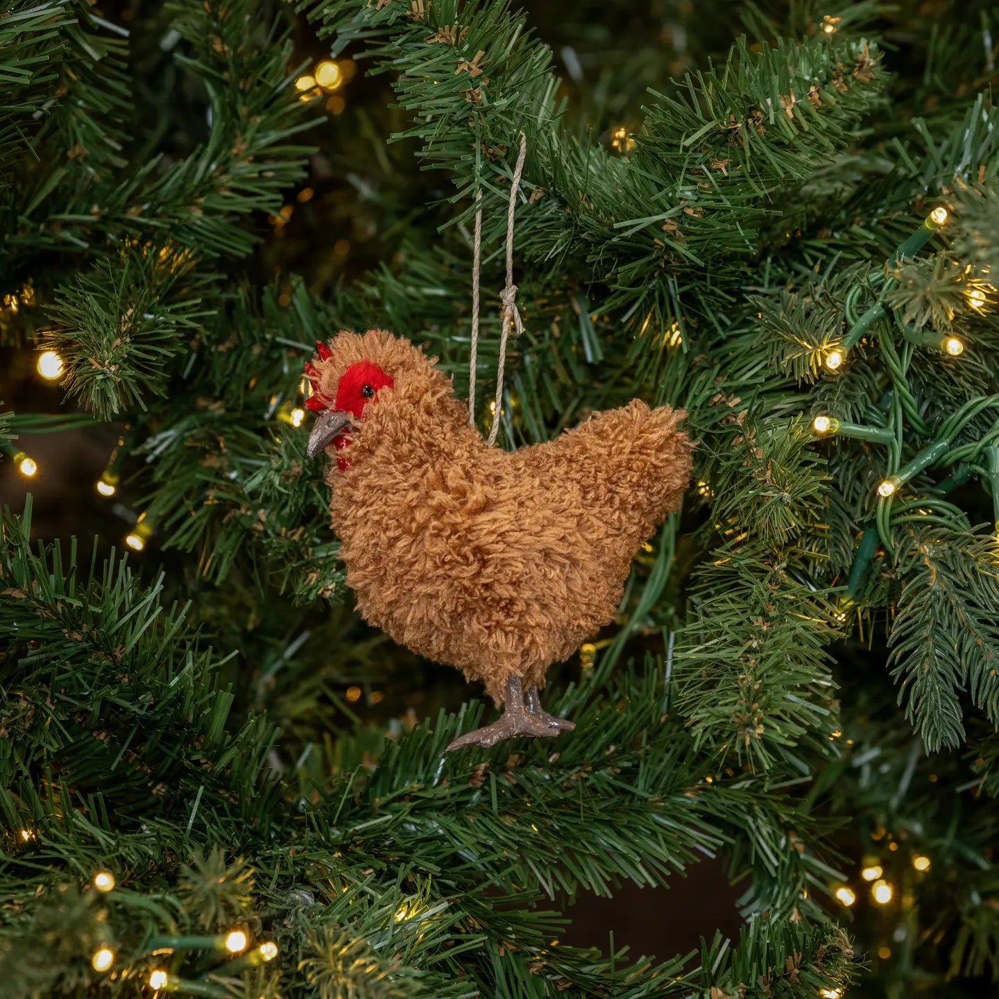 Brown Hen Holiday Ornament
