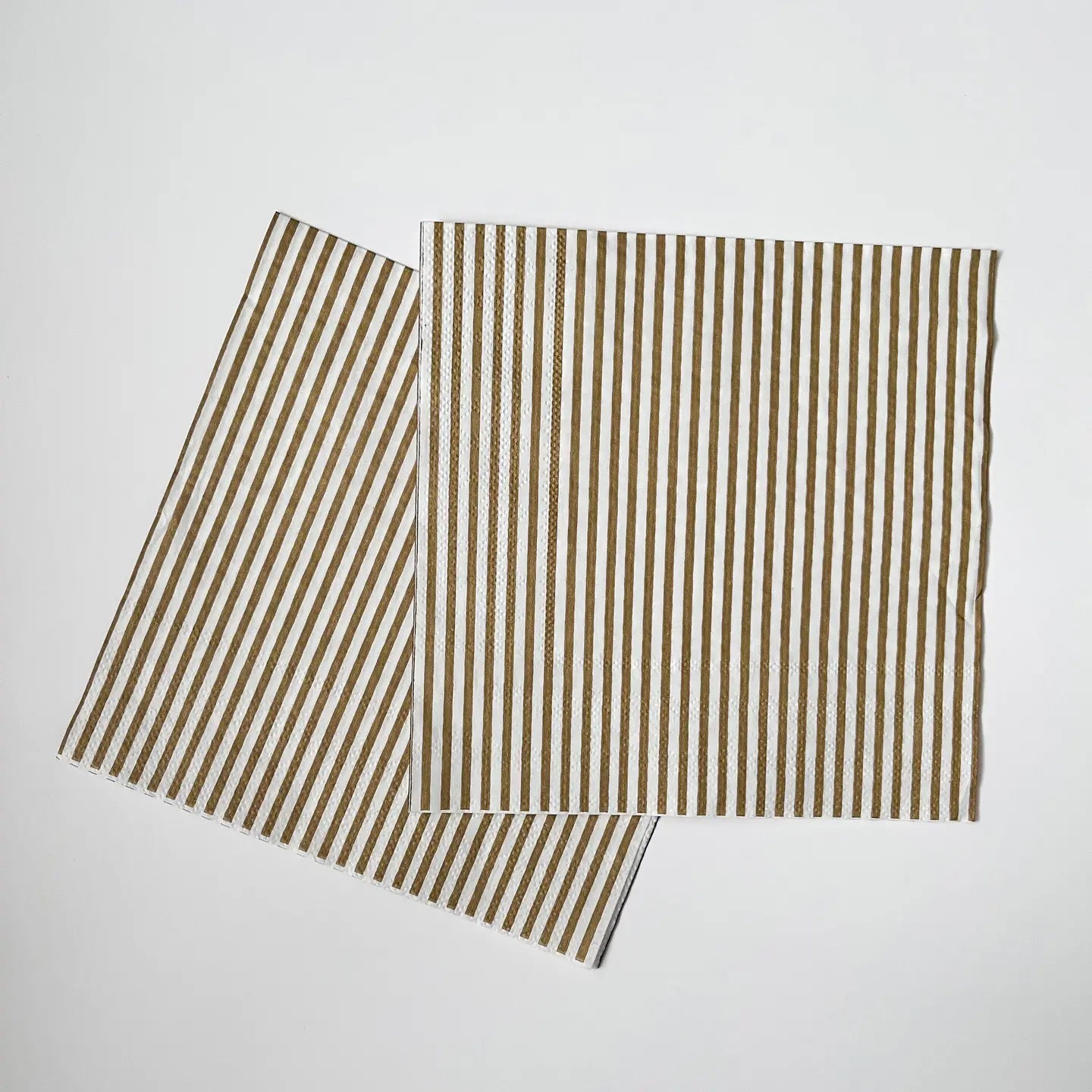Pinstripe Gold Matte Paper Napkins - Set of 16 (Copy)