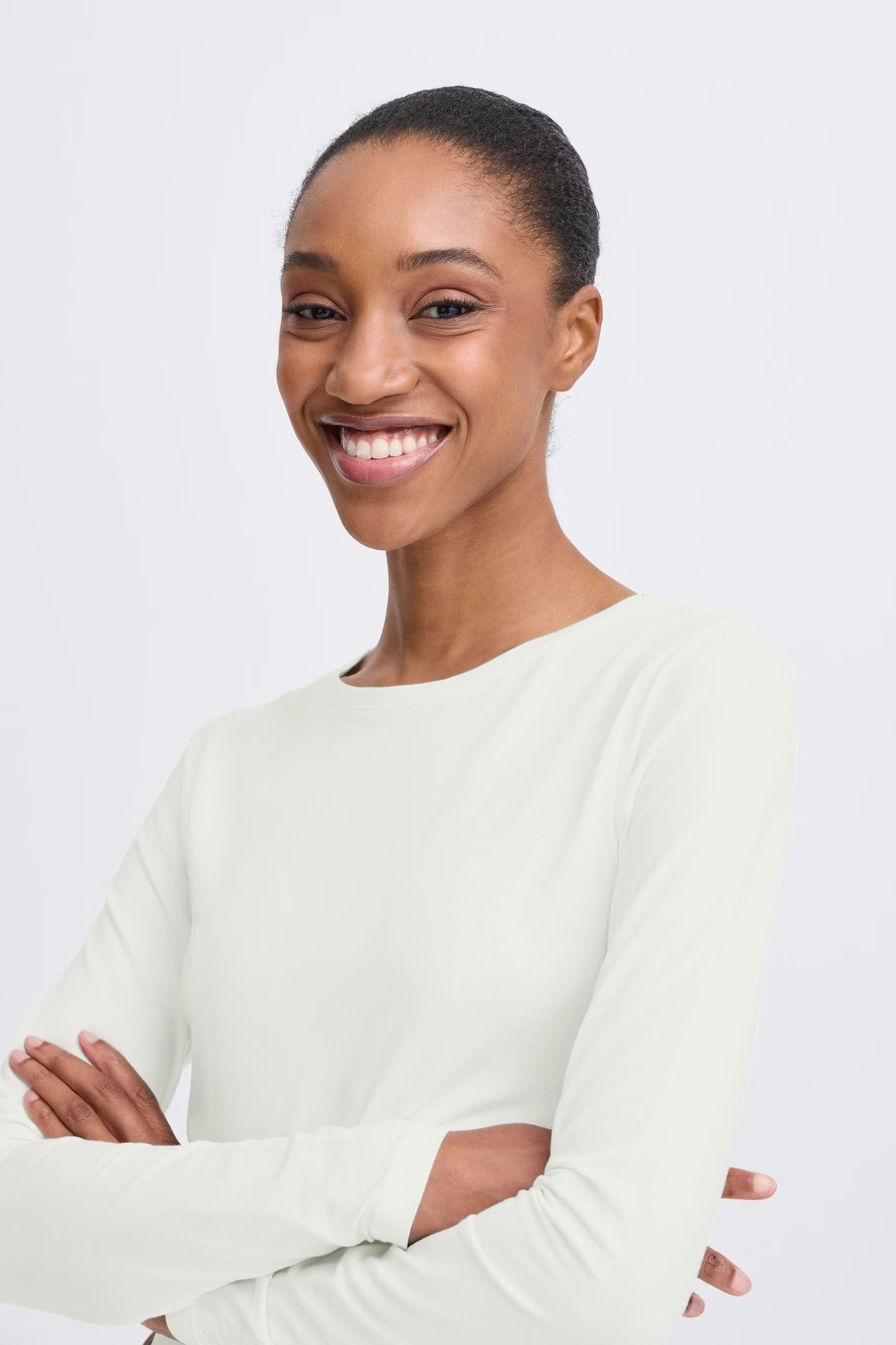 Pamela Long Sleeve Tee - White