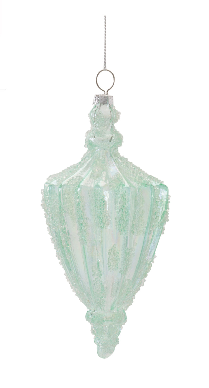 Old Fashioned Glass Holiday Ornament - Long