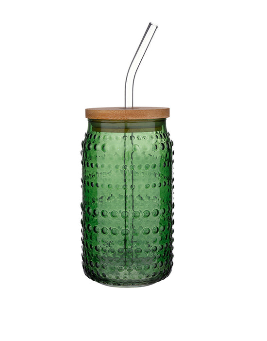 Glass Hobnail Tumbler - Pine