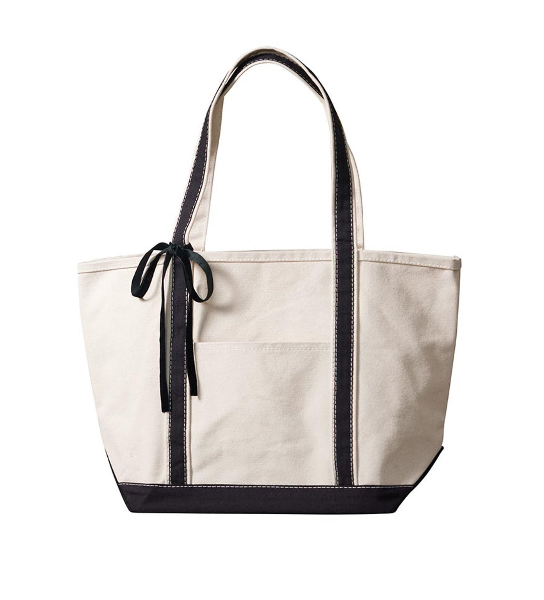 Bow Luxe Canvas Tote Bag - Large