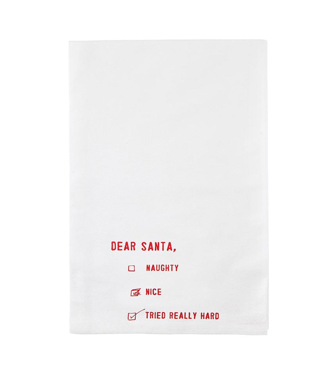 Santa’s Checklist Tea Towel