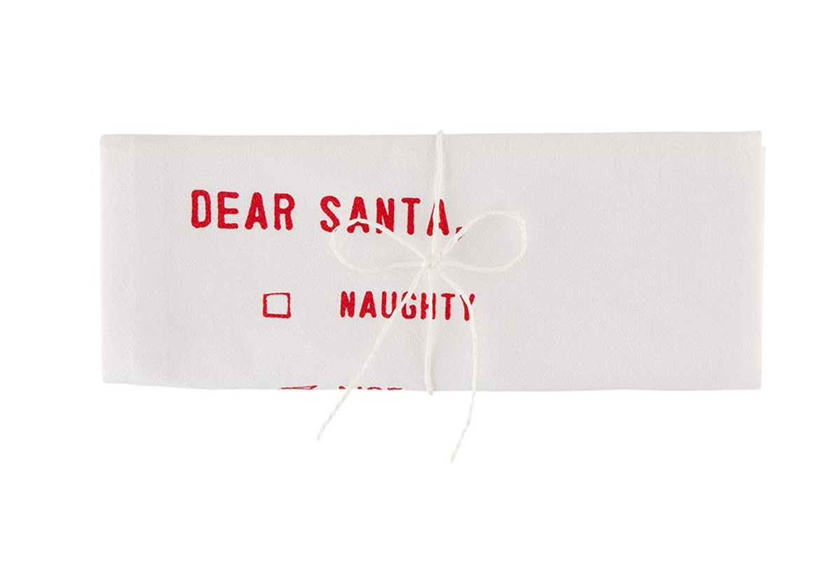 Santa’s Checklist Tea Towel