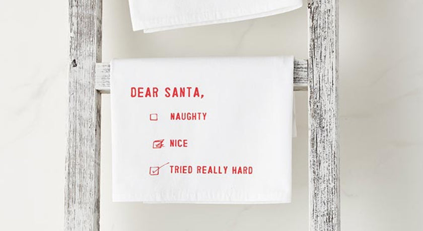 Santa’s Checklist Tea Towel