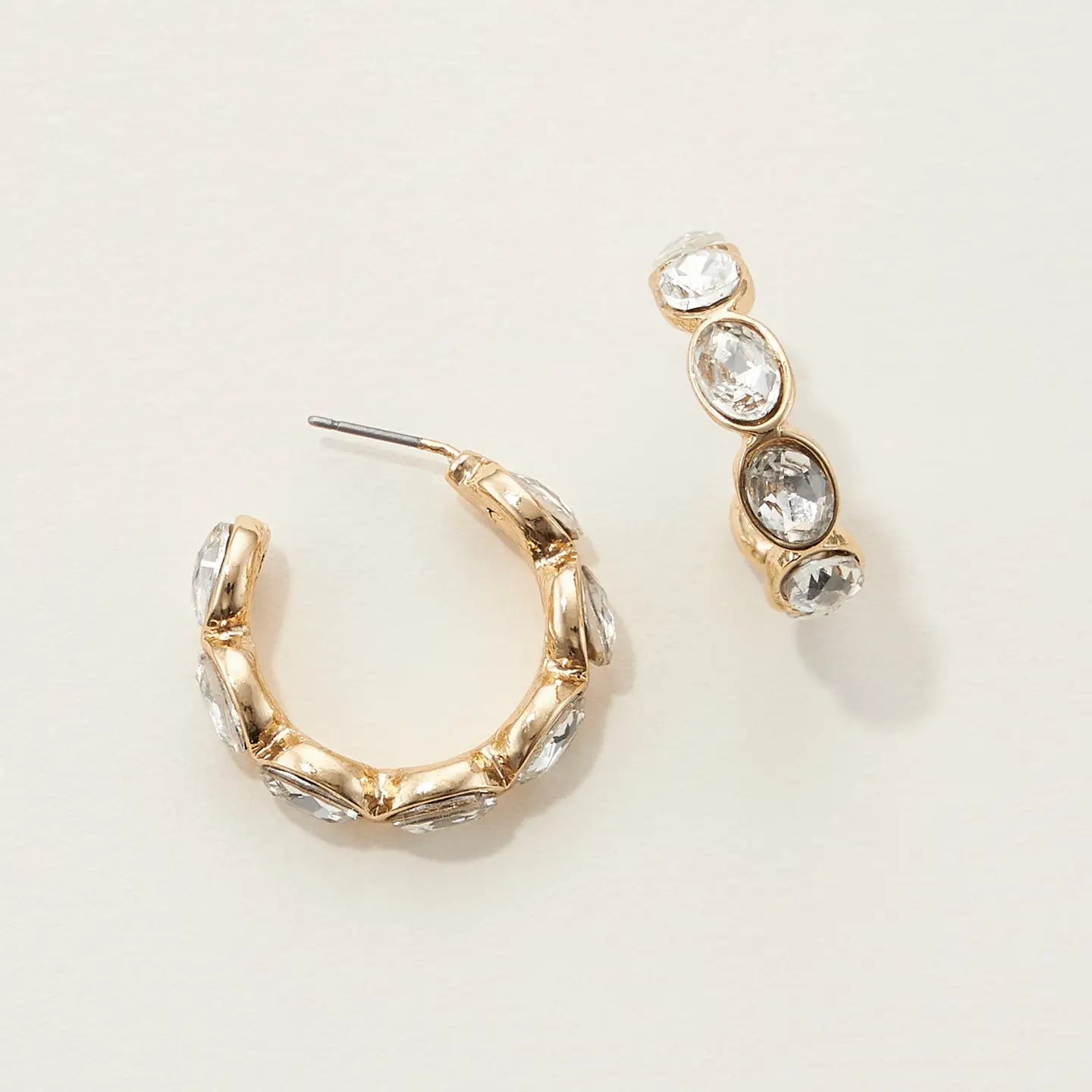 Rhinestone Hoop Earrings