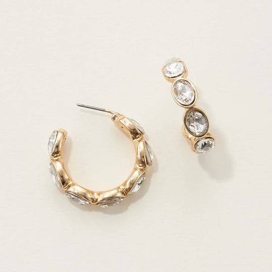 Rhinestone Hoop Earrings