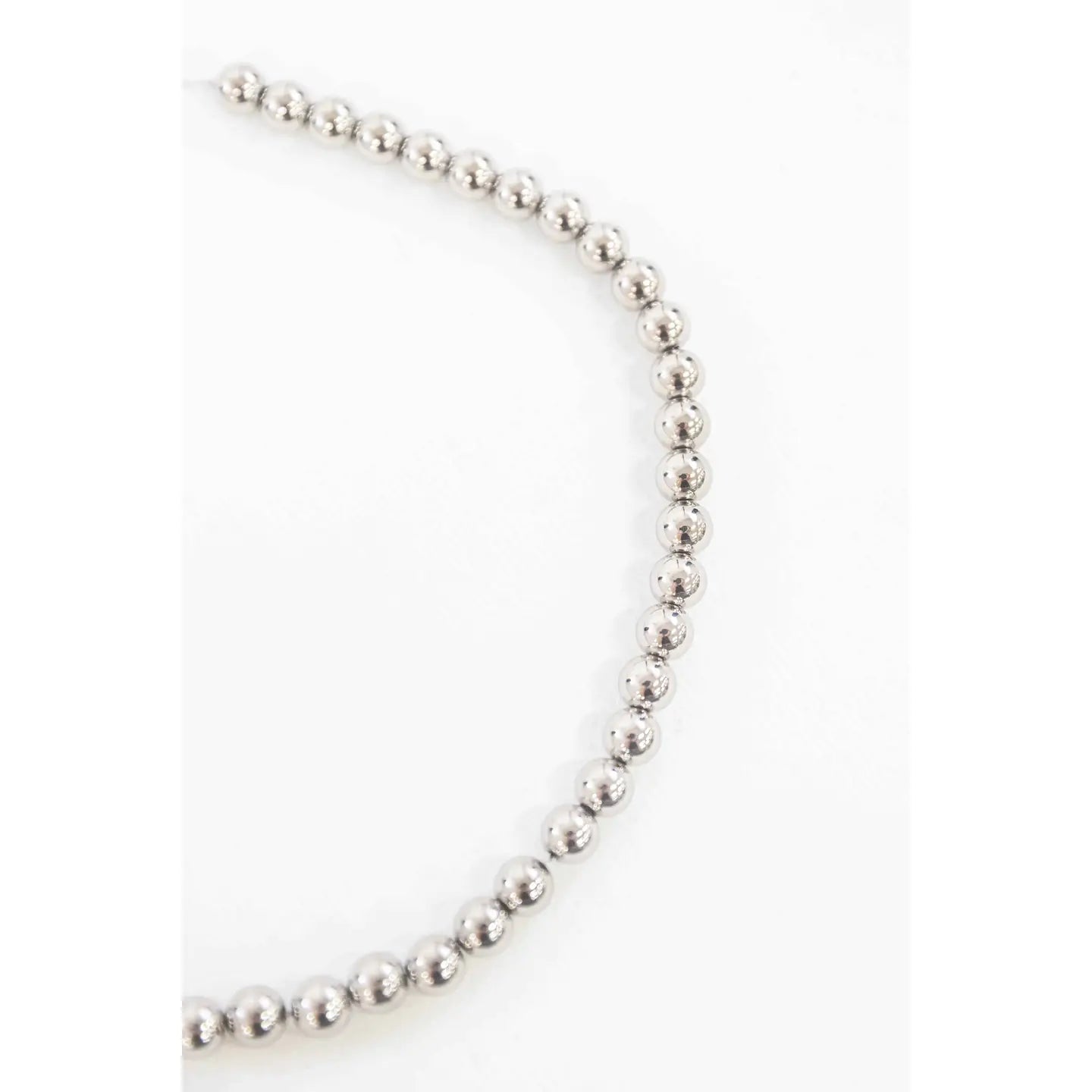 Macro Silver Bead Necklace