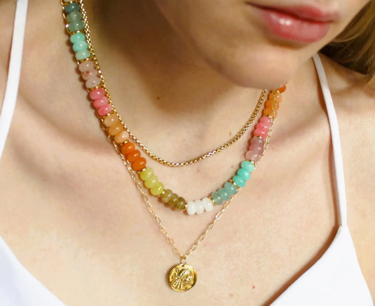 Stone Candy Bead Necklace