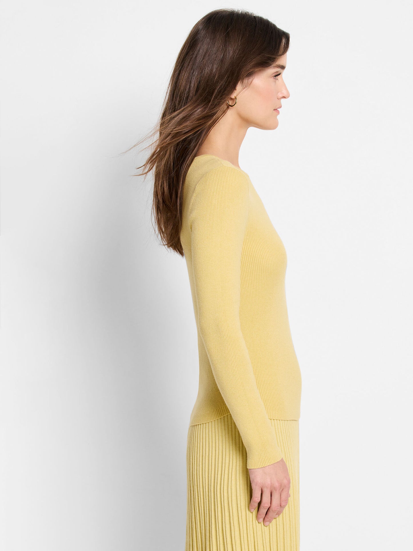 Ribbed Sweater Tee - Lemongrass