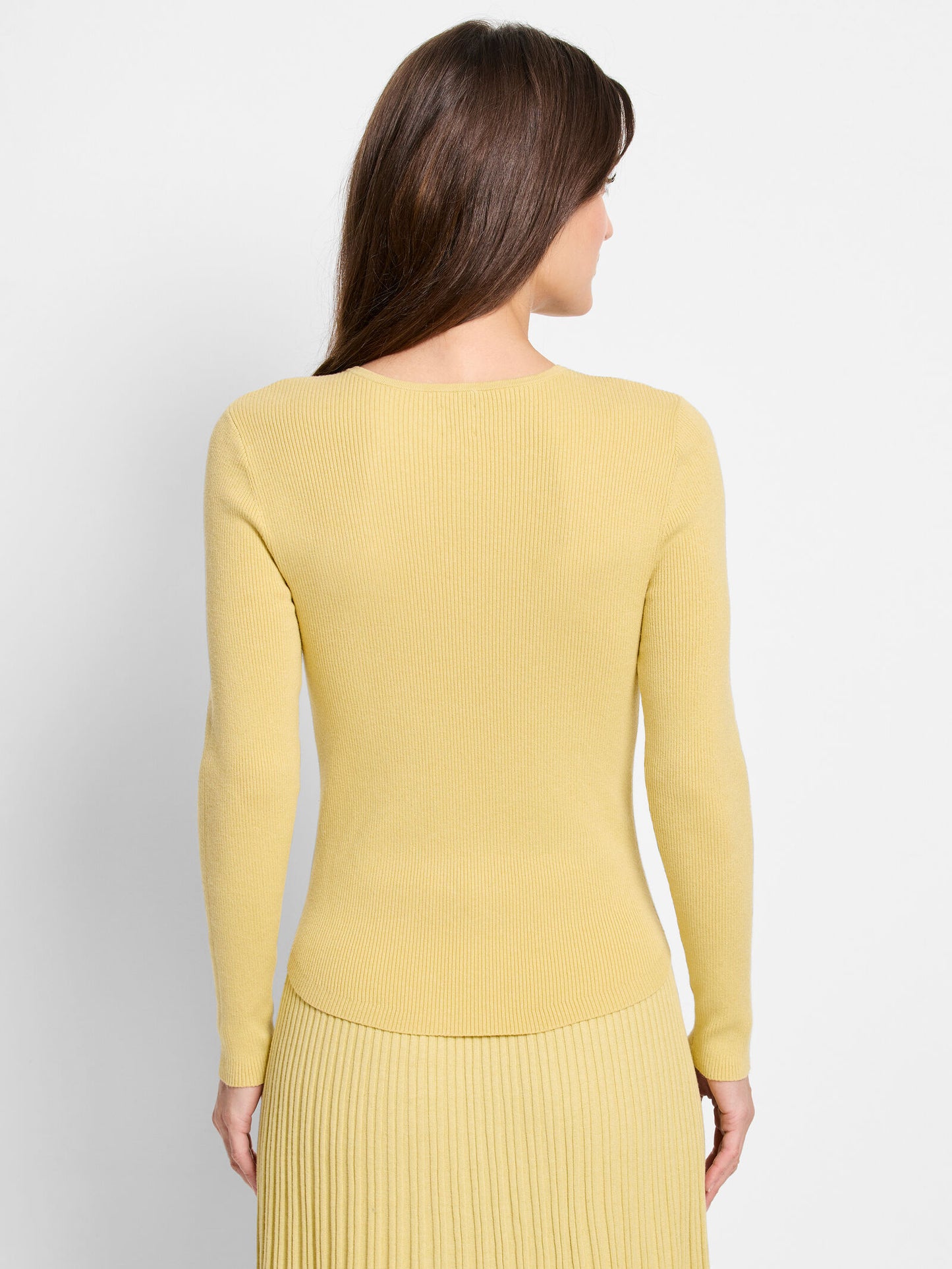 Ribbed Sweater Tee - Lemongrass