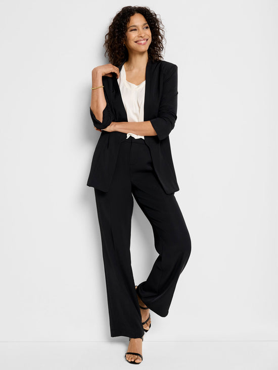 Satin Chiffon Jacket Layer Top - Classic Cream