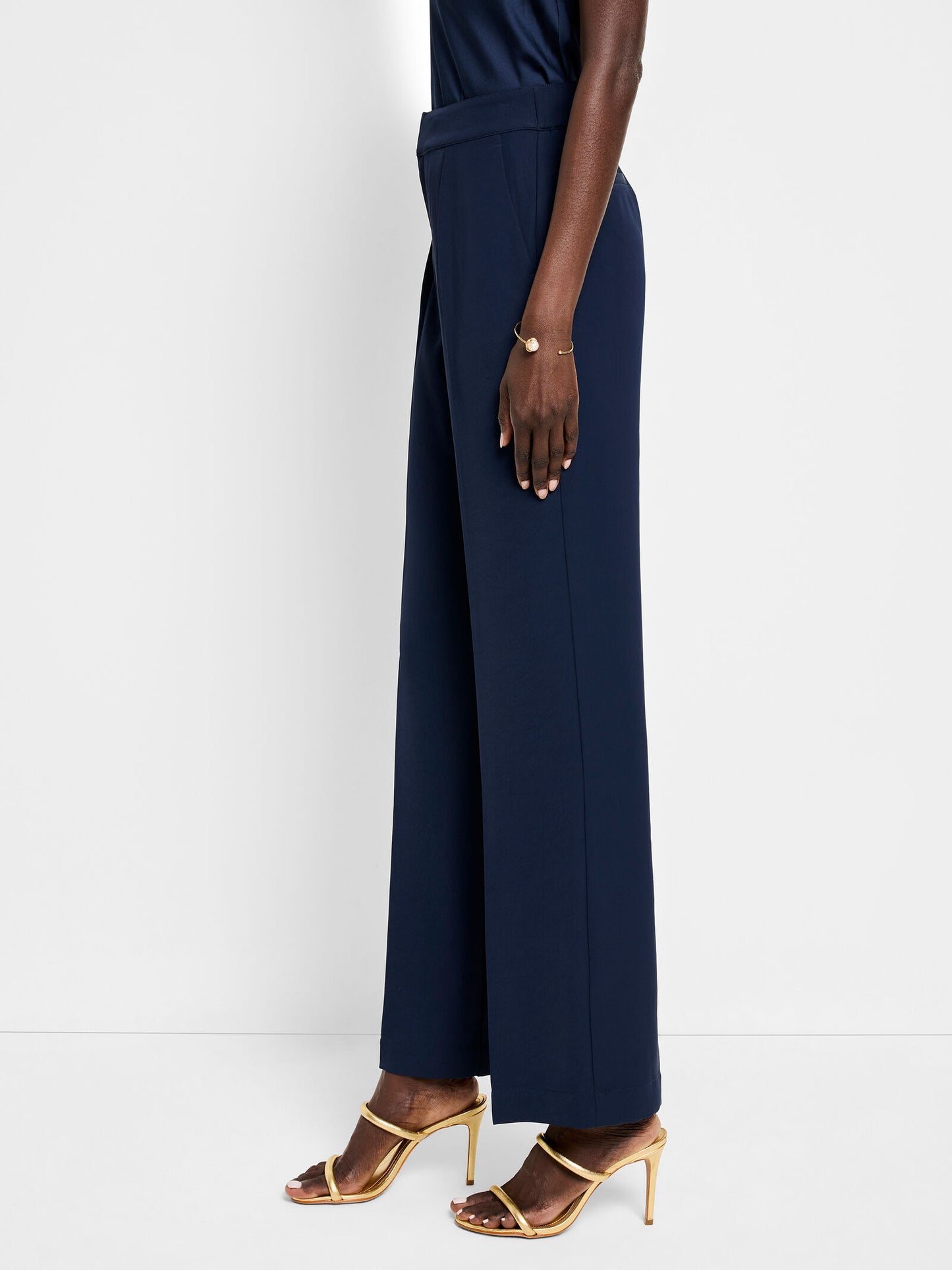 Eliot Wide Leg Social Pants - Dark Indigo