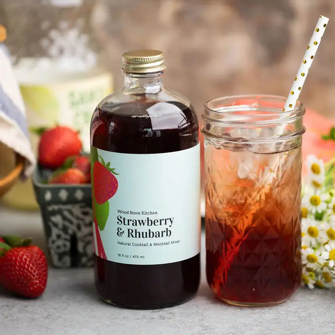Strawberry Rhubarb Cocktail Mixer - 16 oz.
