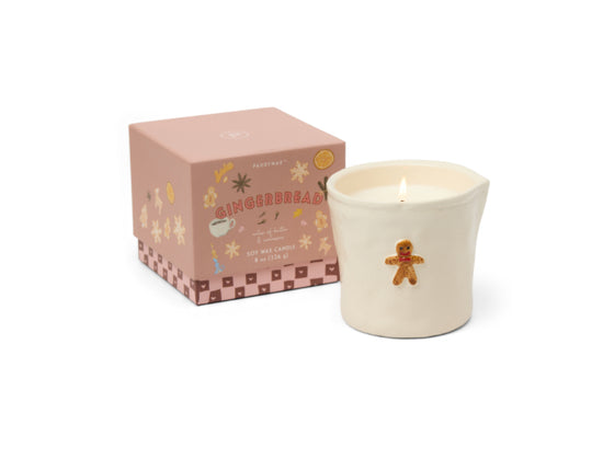 Bistro White Ceramic Candle - Gingerbread