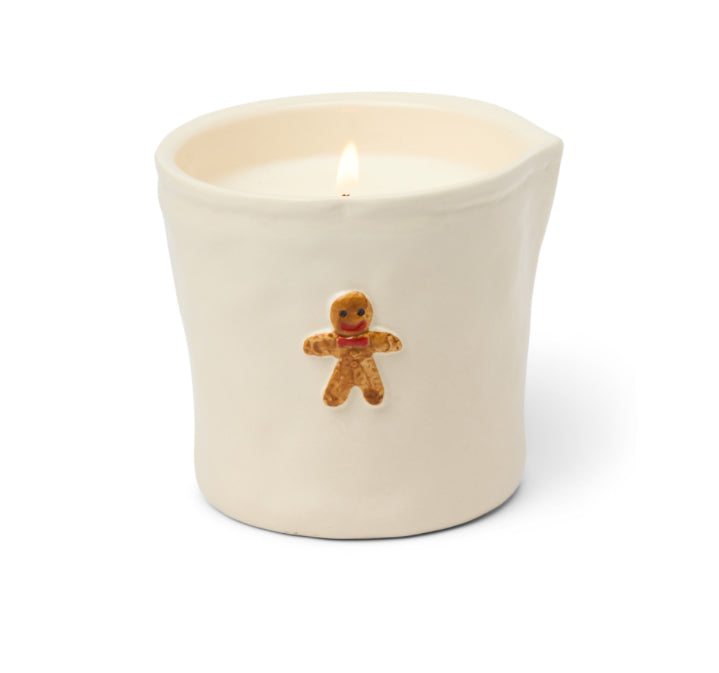 Bistro White Ceramic Candle - Gingerbread
