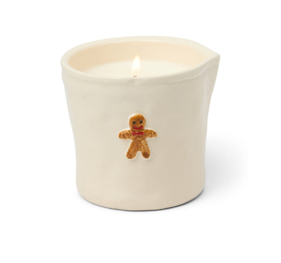 Bistro White Ceramic Candle - Gingerbread
