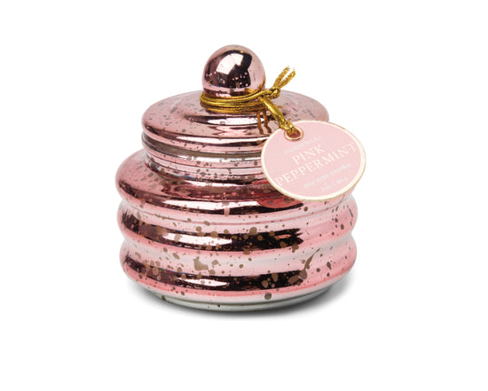 Beam Pink Candle Jar with Lid - Pink Peppermint