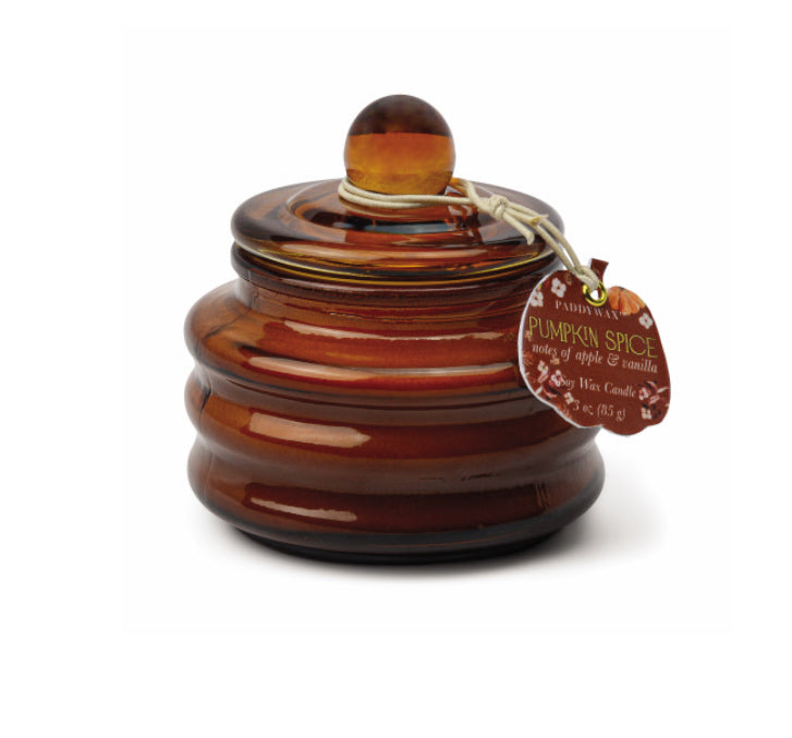 Beam Amber Candle Jar with Lid - Pumpkin Spice