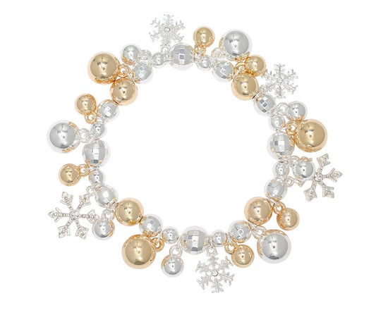 Two-Tone Snowflake Bracelet