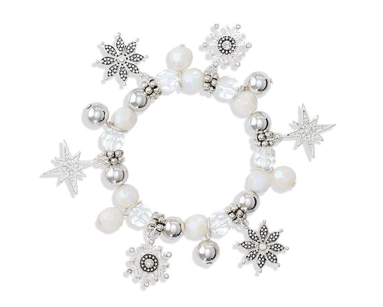Snowflake Bracelet with Crystals