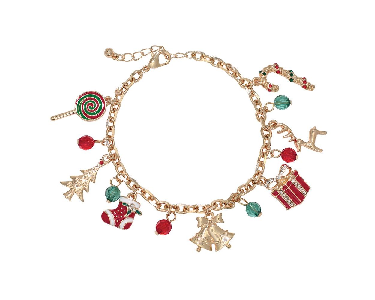 Festive Holiday Charm Bracelet