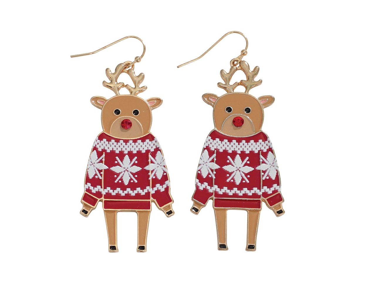 Lovable Rudolph Holiday Earrings