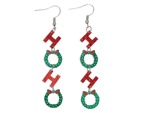 Ho Ho Holiday Dangle Earrings