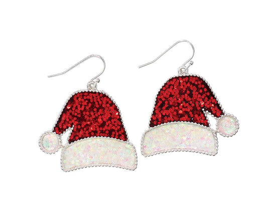 Santa Hat Holiday Earrings