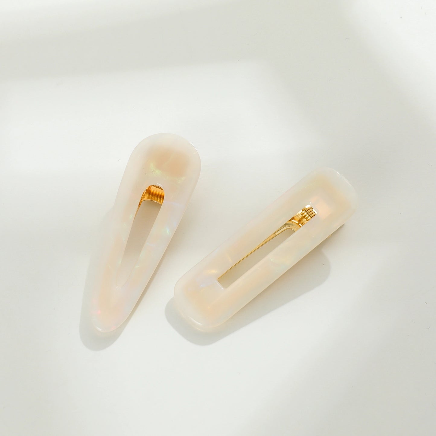 Gemma Barrette Hair Clips - Ivory