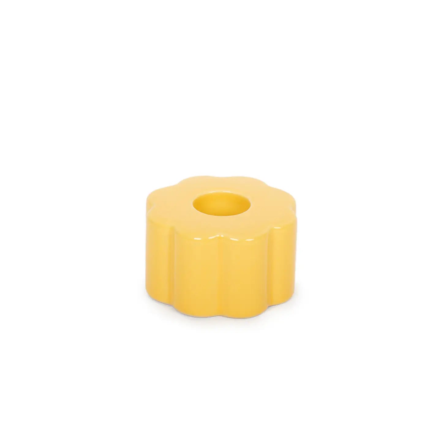Yellow Flower Candle Holder