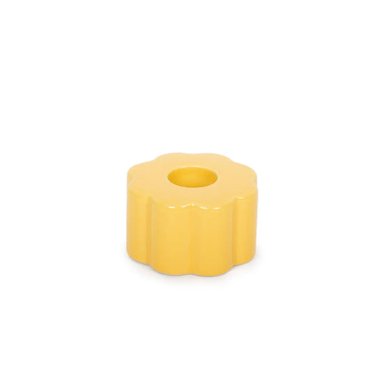 Yellow Flower Candle Holder