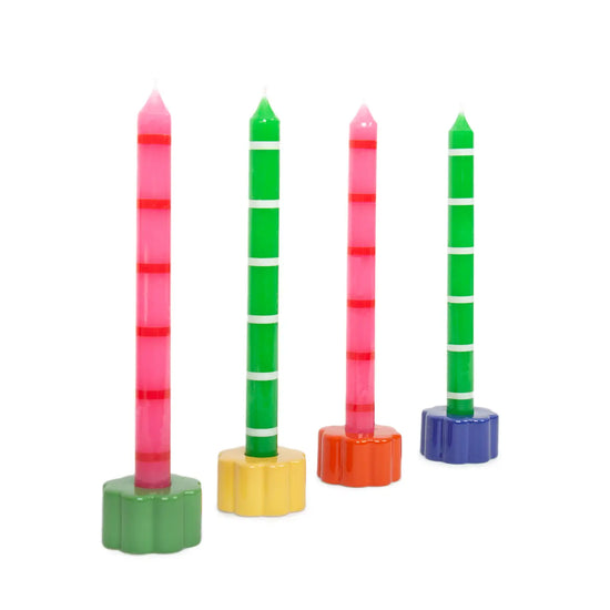 Green Flower Candle Holder